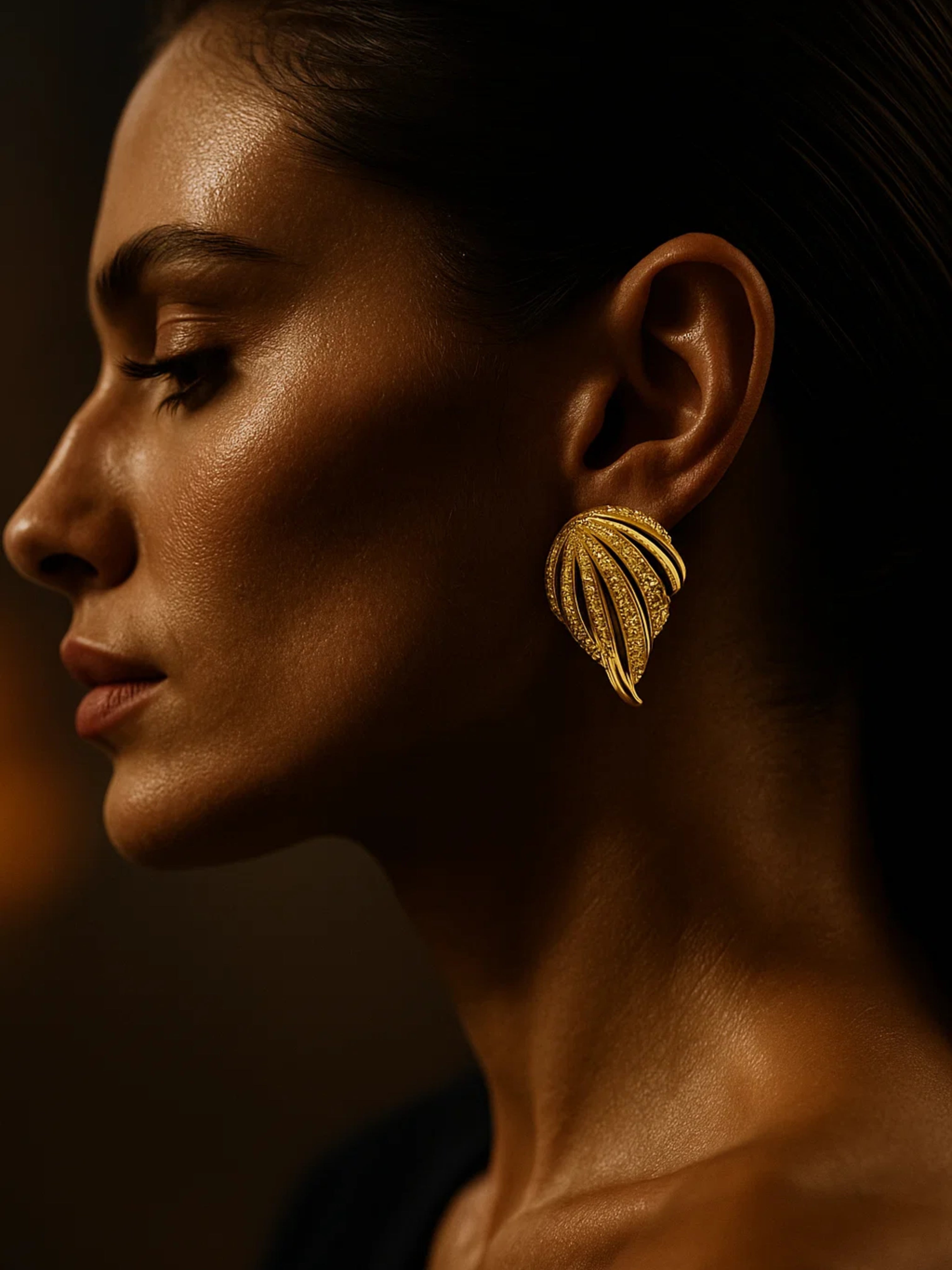 SR Anti Tarnish 18K Gold Stud Earrings