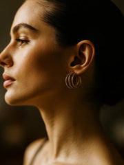 SR Anti Tarnish 18K Gold Hoop Earrings