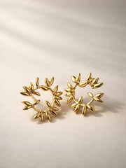 SR Anti Tarnish 18K Gold Ear Climber Drop Earrings